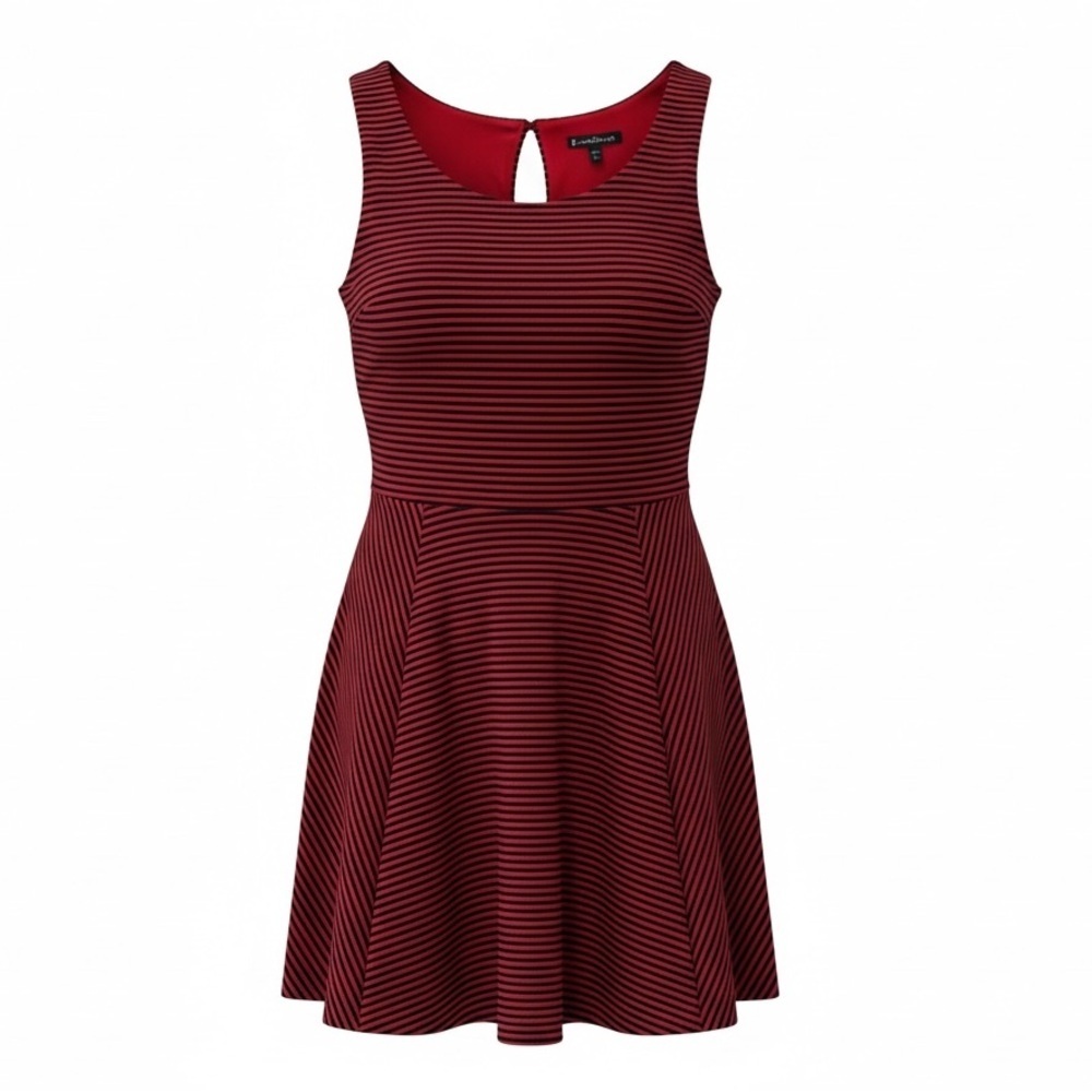 Express red/navy stripe dress, large